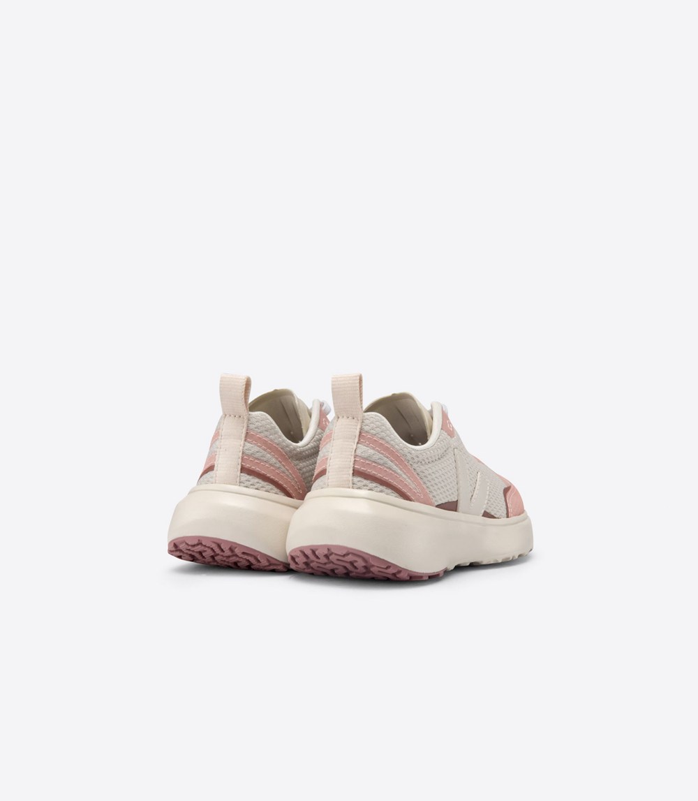 Veja Trainers Kids Beige/Pink - Canary Elastic Lace - UMCF-12053